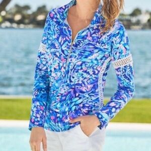 Lilly Pulitzer NWOT Royal Purple Party Wave Popover S